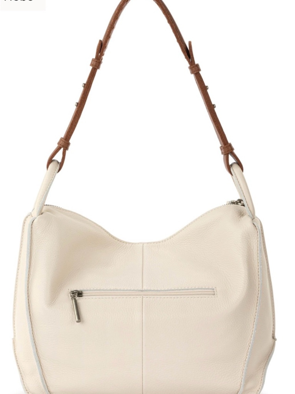 The Sak Los Feliz Hobo Cream Leather with Brown Shoulder Strap - Picture 3 of 16